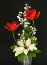 Bouquet Coquelicots et Poinsettia [ref. 251]