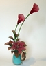 Ikebana avec Lis et Arums rouges [ref. 114]