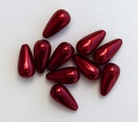 Bead "waterdrop", Red