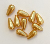 Bead "waterdrop", Gold