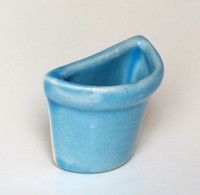 Small Vase "half cylinder", Light Blue