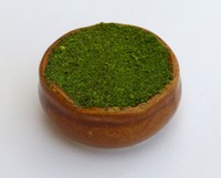 Small Vase "Lotus", Brown, with foam and grass