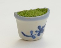 Small Vase "half cylinder", Flower pattern, with foam 