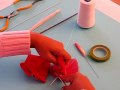 Fabrication d'un anthurium en collant Anthurium