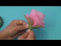 Fabrication d'une grande rose en collant Grande rose
